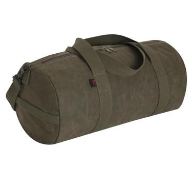 Imagem de Rothco Bolsa de ombro de lona encerada – 48 cm, Olive Drab, 19" X 9"