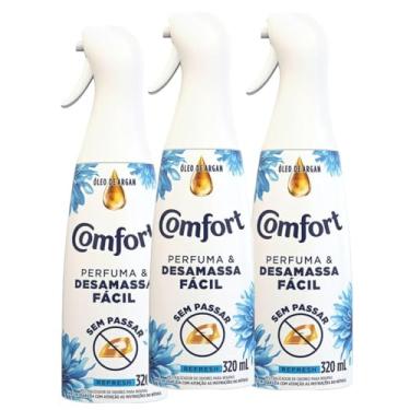 Imagem de Kit Comfort Refresh Spray Desamassador e Perfumador de Roupas com Óleo de Argan 3 Unidades de 320ml Cada – Elimina Amassados, Perfuma Tecidos e Facilita a Rotina Sem Uso de Ferro