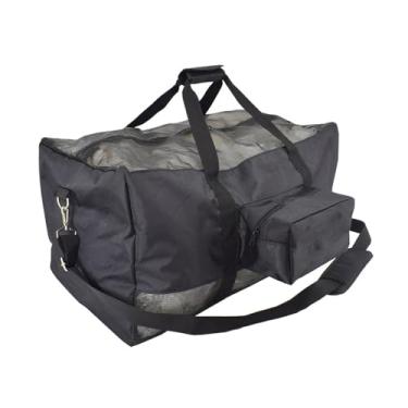 Imagem de Colaxi Bolsa de ombro para equipamento de mergulho, respirável, essencial para viagem, nadadeiras, máscara com zíper e bolsos, bolsa de transporte 66x35x35, Preto