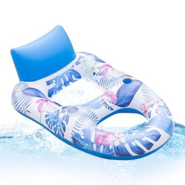 Imagem de Espreguiçadeira Flutuante - Espreguiçadeira Flutuante Portátil | Bote Inflável, Brinquedo Unissexo Ao Ar Livre Para Lago, Piscina, Praia e Parque Aquático