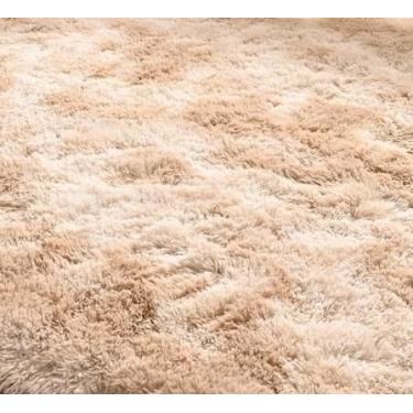 Imagem de Tapete Sala 2,00 x 3,00 Grande Quarto Peludo Felpudo(Bege Mesclado)