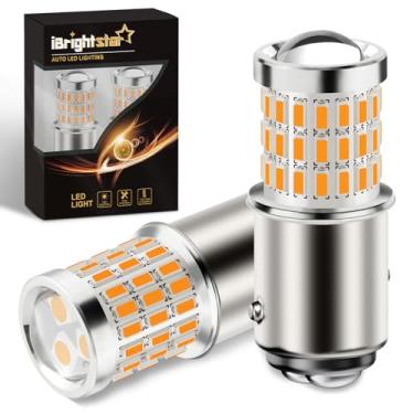 Imagem de iBrightstar 1157 Lâmpada LED âmbar, BAY15D 2057 2357 7528 Lâmpadas LED de seta super brilhantes para pisca-pisca de veículos e luzes de seta, pacote com 2