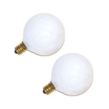 Imagem de Westinghouse Lâmpada Incandescente Globo G16.5 25 Watts E12 (Candelabro) Branca, Pacote Com 2