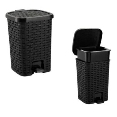 Imagem de Lixeira Smart C/Cesto Interno Pedal/Amortecedor Na Tampa 25L - Monte L