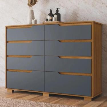 Imagem de Cômoda 8 Gavetas Geórgia Moval - 2 Cores. - MoveBrinque