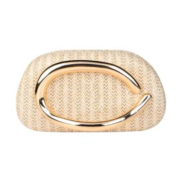 Imagem de Bolsa de acrílico transparente com strass, bolsa de mão de cristal para noite, bolsa feminina com glitter, para casamento, coquetel, formatura, Bege palha