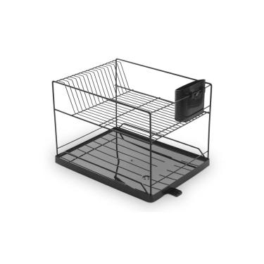 Imagem de Escorredor de Louças Duplo Aramado com Bandeja 16 Pratos Dry