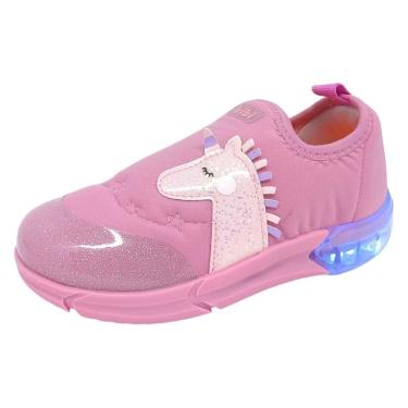 Imagem de Tênis Infantil Menina Estilo Luz LED Unicórnio Space Bibi