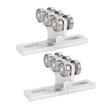 Imagem de Montagem do carrinho de 6 ros, rolo de guinça elétrica de serviço pesado, carrinho de talha para 1 5/8 em canal de suporte de alta resistência S45C Aço carbono 2pcs 255 kg