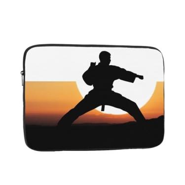 Imagem de Karate Silhouette Capa para laptop de 17 polegadas à prova de choque capa protetora para notebook resistente à água bolsa de computador bolsa para computador portátil pasta para laptop para homens e