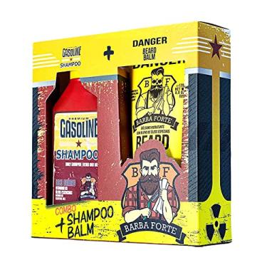 Imagem de Combo Shampoo Uso Diário Gasoline 250ml + Bálsamo Hidratante Beard Balm Danger 170g - Barba Forte