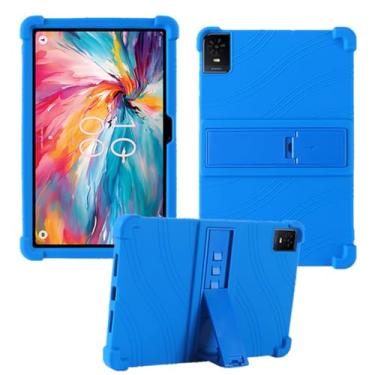 Imagem de HminSen Capa para tablet TCL TAB 10 NXTPAPER 5G de 10,4 polegadas, capa ajustável de silicone macio para crianças para tablet TCL TAB 10 NXTPAPER 5G modelo 9199S (azul)