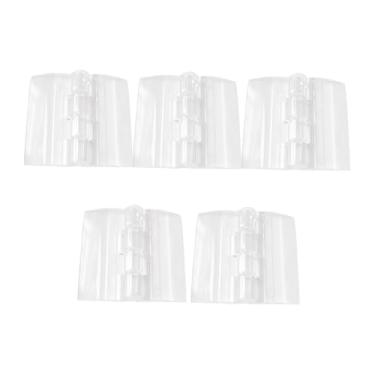 Imagem de 5 peças de dobradiças dobráveis de acrílico contínuo de piano para artesanato, tampa de aquário, armário, móveis, suporte de exibição DIY caixa transparente etc. (30 x 33 mm)