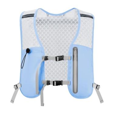 Imagem de Aymzbd Mochila de Hidratação, Colete de Corrida, Portátil, para Mulheres E Homens, Colete de Hidratação Leve, Mochila de Corrida para Camping, Corrida, Viage, Azul