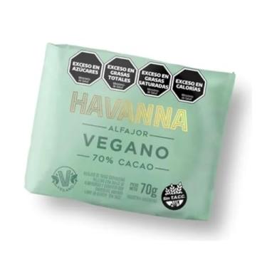 Imagem de Havanna Alfajor Vegano, Cobertura de Chocolate 70% Cacau, Recheio de Doce de Leite de Amêndoas, 70g