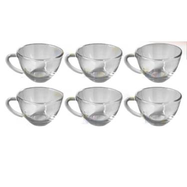 Imagem de Conjunto de 6 copos de cristal em formato de pera 220 ml xícaras de chá e café