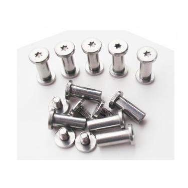 Imagem de SICOLAS Suporte de faca dobrável, rebites de eixo de trava, canivetes de bolso, pinos de pivô, fabricantes de facas EDC, prendedores de parafuso, faça você mesmo, pinos de cabo de faca, pacote com 10