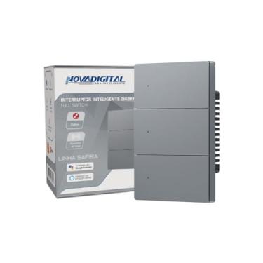 Imagem de Interruptor Inteligente Zigbee Full Switch Sensação De Tecla Fisica Compativel com Alexa Google Home (3 Teclas)