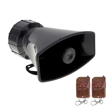 Imagem de ePathChina 7 Sons Altos De Alarme Carro, Sirene Incêndio Da Polícia, Alto-Falante Com Controle Remoto Marrom 12V 100W (Controle 2 Peças)
