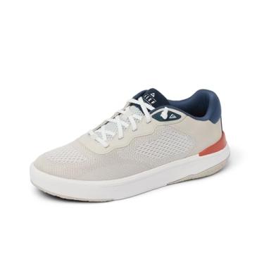 Imagem de REEF Sapato masculino Shoreline Del Mar, cabedal de malha respirável, leve e flexível, palmilha acolchoada, cadarços elásticos, castanho/branco/azul marinho, 44