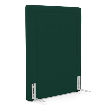 Imagem de Cabeceira Cama Box Solteiro Alba 90cm com Frame Bouclé Verde - Desk Design