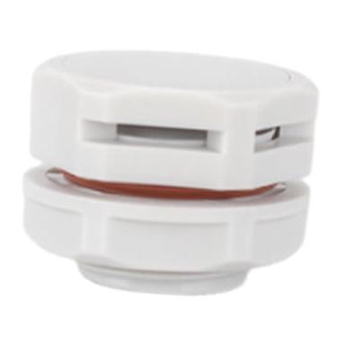 Imagem de WeiLaiKeQi Parafuso de respiro de iluminação Plugue de respiro de ventilação de ar à prova d'água M16x1,5 Válvula redutora de pressão, Branco