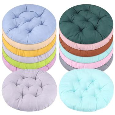 Imagem de 12 almofadas redondas de 40,6 cm, almofadas de chão redondas para crianças e crianças, almofadas flexíveis de assento para cadeira, almofada de leitura para sala de aula, casa, escola, material de