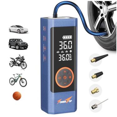 Imagem de TowerTop Compressor de ar portátil para inflador de pneu: Inflação 2,5X mais rápida 150PSI Inflador de pneu sem fio com bateria recarregável de 7800mAh bomba de ar para carro, bicicleta, motocicleta