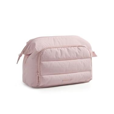Imagem de BAGSMART Bolsa de maquiagem, inchada, rosa, Bolsa de maquiagem