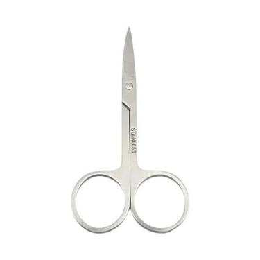 Imagem de Tesoura De Corte De Sobrancelha De Aço Inoxidável Para Barba, Nariz, C