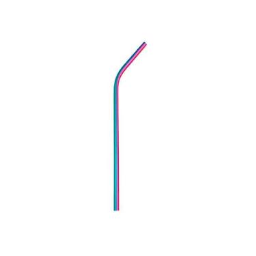 Imagem de Canudo de inox 6mm Curvo Rainbow - can.u.do