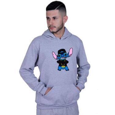 Imagem de Moletom Unissex Canguru Lilo Stitch Gangster - Lafre, Cinza, G