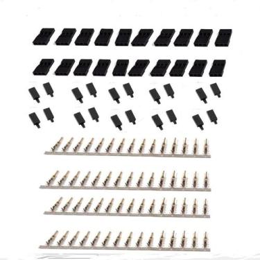 Imagem de Kit De Conector De Receptor Servo Jr Futaba 5 10 Pares Com Trava Macho
