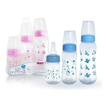 Imagem de Kit Mamadeira Resistente Bico Redondo 3 Unidades Mamita, Rosa