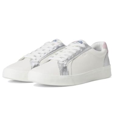 Imagem de Keds Tênis feminino Pursuit com cadarço, Branco neve/prata/couro malva, 38