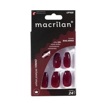 Imagem de Unhas Posticas Macrilan 24 Pc, VINHO UP405