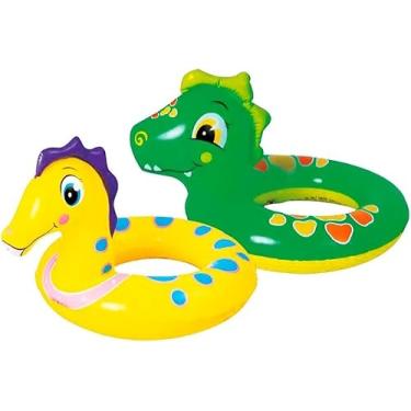 Imagem de Boia Infantil Inflável Cavalo-Marinho | Diversão e Segurança para Crianças +3 Anos | Piscina e Praia | Leve, Portátil e Fácil de Inflar