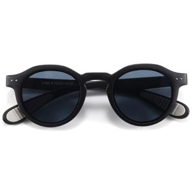 Imagem de Mirkcittle Óculos de sol infantis polarizados para meninas e meninos, armação flexível de borracha TPEE para crianças de 3 a 12 anos, 100% de proteção UV, Armação preta, Small