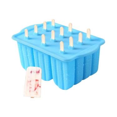 Imagem de Formas De Silicone Para Picolé Com 12 Cavidades, Livre De BPA, Bandeja