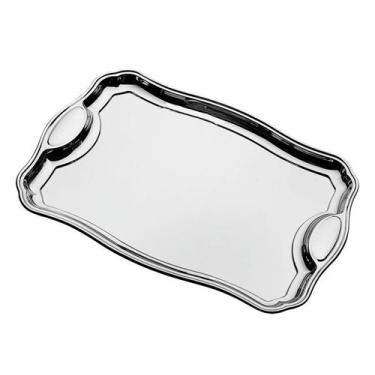 Imagem de Bandeja Tramontina Classic Retangular em Aço Inox com Alças 49 x 34 cm
