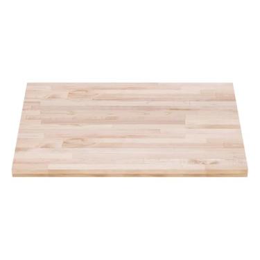 Imagem de DuraSteel Bancada de bloco de açougueiro 76 x 91 cm - bancada de madeira maciça de bordo para cozinha, restaurante, armário, mesa, tábua de madeira, ilha de corte grande longa, massa de mesa de
