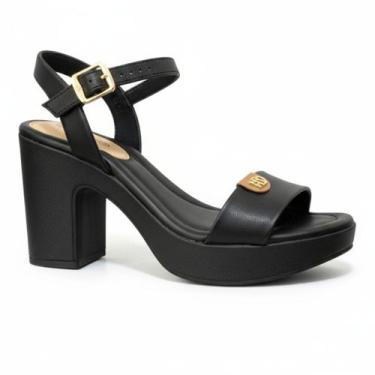 Imagem de Sandália Modare Feminina Meia Pata Salto Grosso Confortável e Elegante