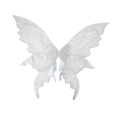 Imagem de Colaxi Asa de fada para adultos, asa de borboleta para cosplay, adereços fotográficos, feriado, carnaval, Prata Branca