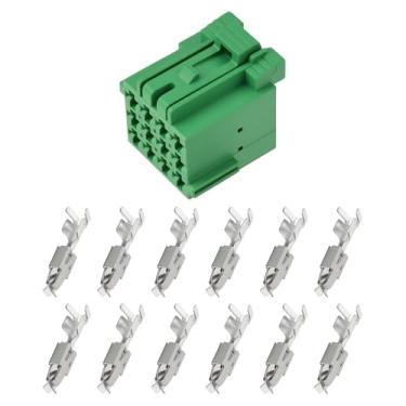Imagem de eMagTech Conector automotivo de sistema de aquecedor de 12 pinos 1-967622 compatível com Eberspacher Thermo Top