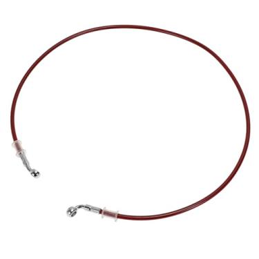 Imagem de Partuto Linha de mangueira de óleo de embreagem de freio de motocicleta de 120 cm com fio de aço inoxidável trançado PU linha de freio hidráulico de motocicleta para motocicletas Dirt Bikes vermelho