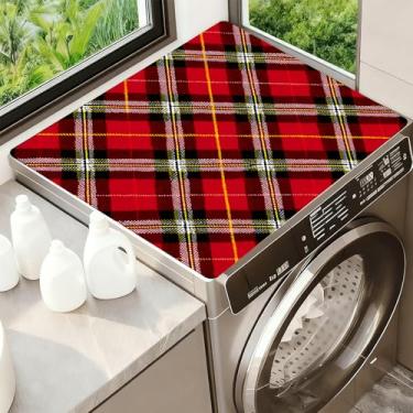 Imagem de Tapete de cobertura superior para lavadora e secadora, decoração de lavanderia antiderrapante, protetor de decoração de eletrodomésticos de cozinha tamanho 60 x 50 cm
