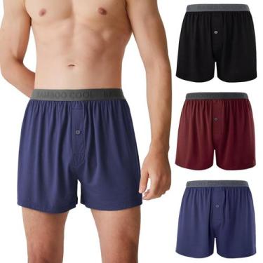 Imagem de Cuecas boxer BAMBOO COOL para homens (pacote com 3) GG