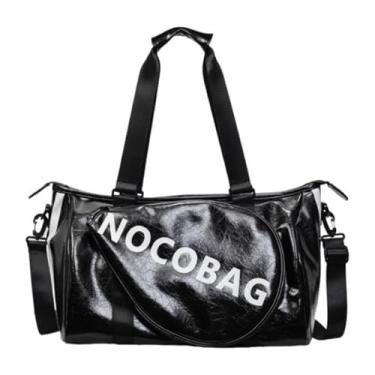 Imagem de predolo Bolsa organizadora para armazenamento de tênis, multifuncional, com alça de ombro, para iniciantes, com zíper suave, para badminton, Preto