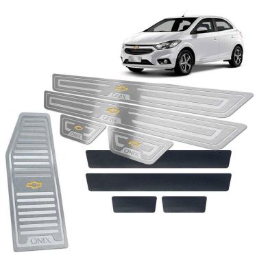 Imagem de Descanso + Soleiras + Vinil Chevrolet Onix 2013/2019 Prata