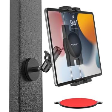 Imagem de YOOZ Magnetic Tablet Holder Fridge [Powerful Magnet & Flexible & Durable] Gym White Board Metal Rack iPad Mount with Magnet Base for 4-13" Tablet & Phones, iPad Pro/Air/Mini, GalaxyTab, iPhone